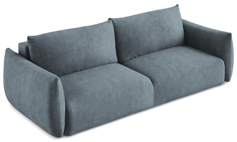 Син шенилов разтегателен диван 230 cm Leila – Makamii