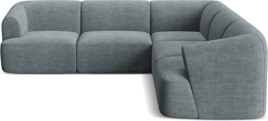 Тъмносив ъглов диван от рипсено кадифе Campi – Cosmopolitan Design