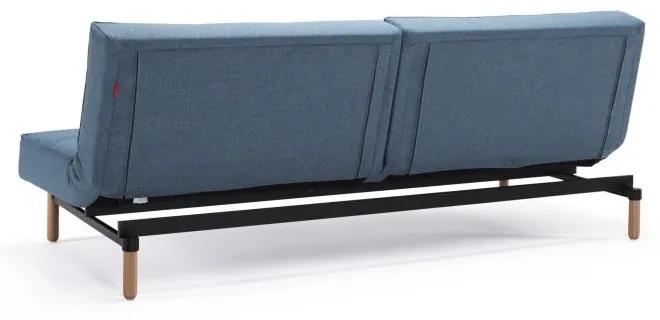 Светлосин разтегателен диван с дървена основа Mixed Dance Light Blue Splitback - Innovation