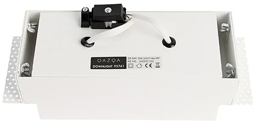 Комплект от 3 вградени прожектора бели GU10 наклоняеми без рамка 2-светлина - Oneon