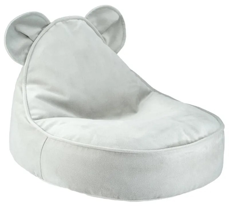 Кадифен детски пуф в цвят мента Bear – Wigiwama