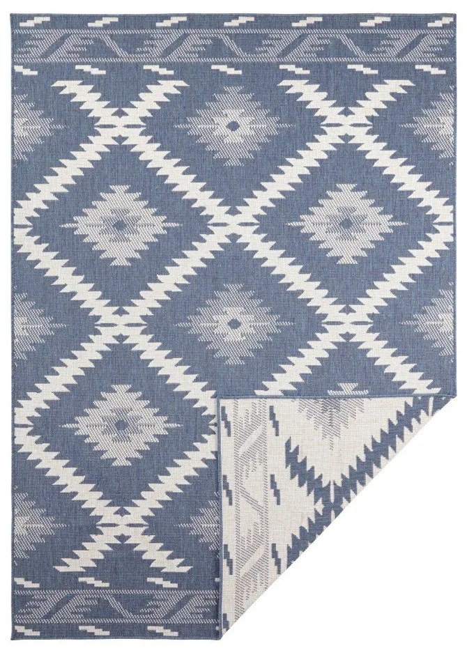 Синьо-кремав килим на открито , 80 x 150 cm Malibu - NORTHRUGS