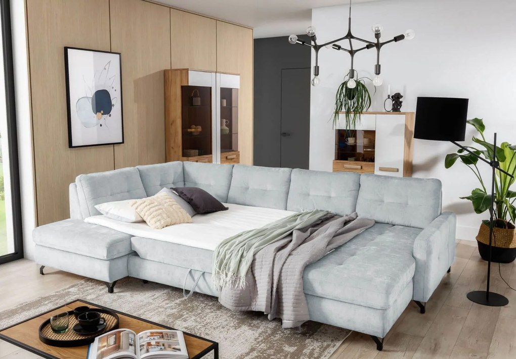 Ъглов диван Kognito max-Left-Gkri Anoixto