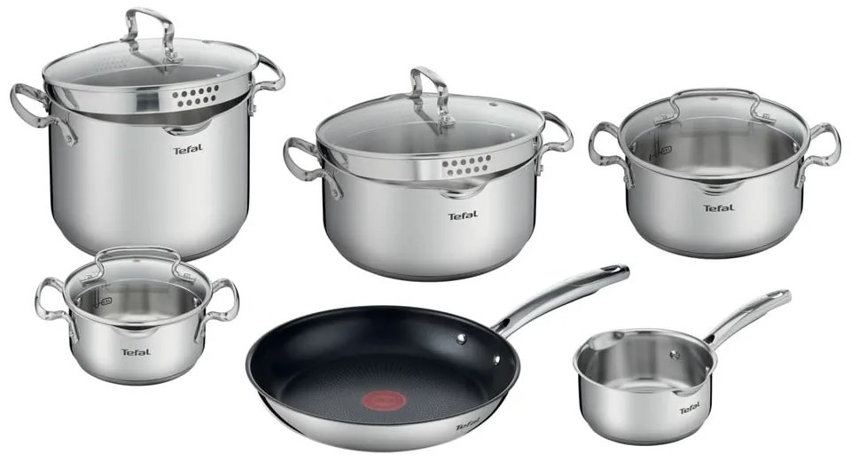 Комплект съдове от неръждаема стомана 10 бр. Duetto+ - Tefal
