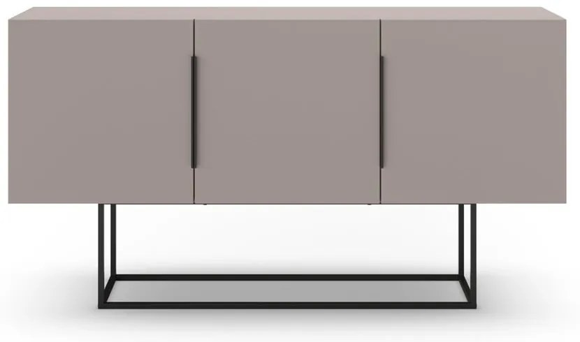 Нисък скрин в сиво-бежово 150x80 cm Titan - Marckeric