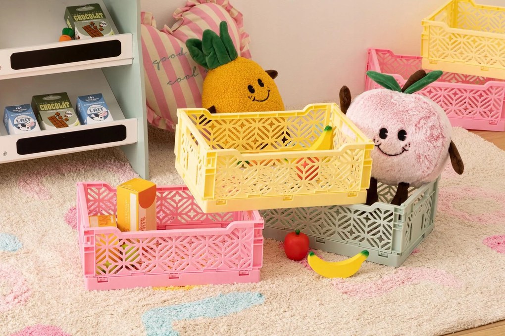 Детска сгъваема щайга Atmosphera Arry, 30x20x11,5 cm - Зелен