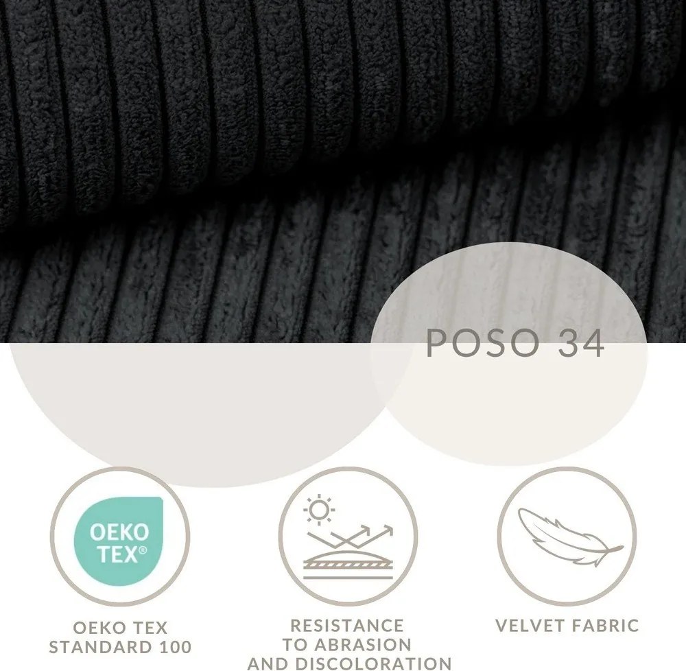 Антрацитно боксспринг легло 180x200 cm с място за съхранение Fresco – Maison de Rêve