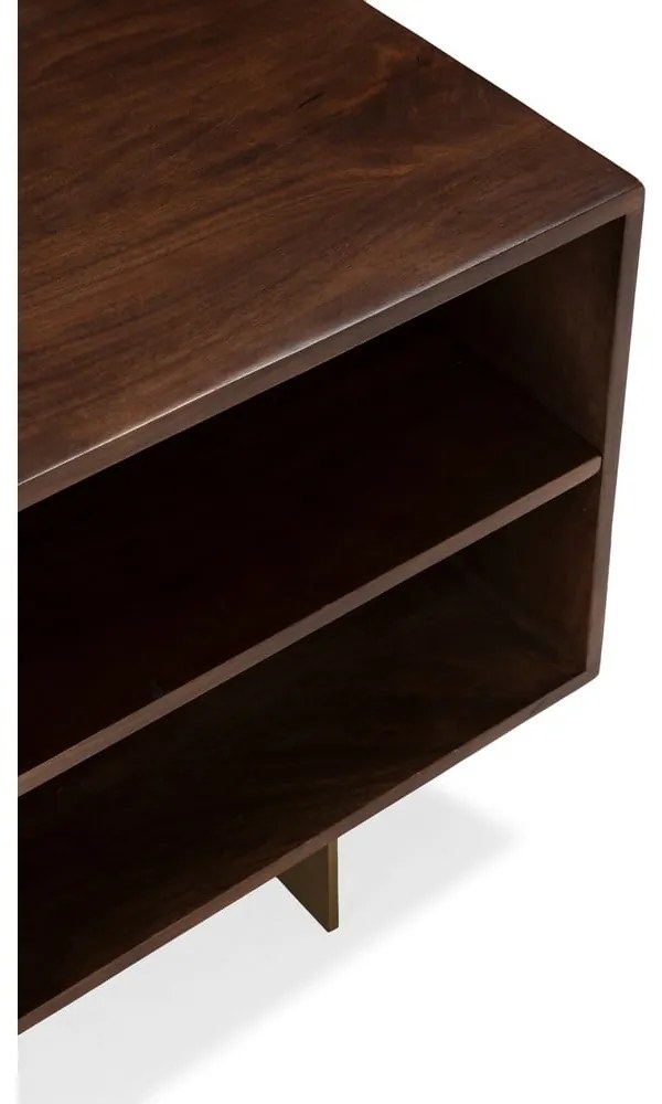 Кафява маса за телевизор от масивно манго 145x55x40 cm Trisha – MOME