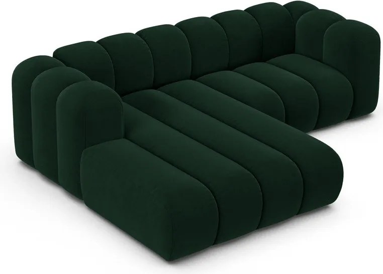 Тъмнозелен ъглов диван (ляв ъгъл) Lupine – Micadoni Home