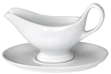 Horecano - Порцеланова сосиера с подложка 200мл (7312) - Китайски порцелан