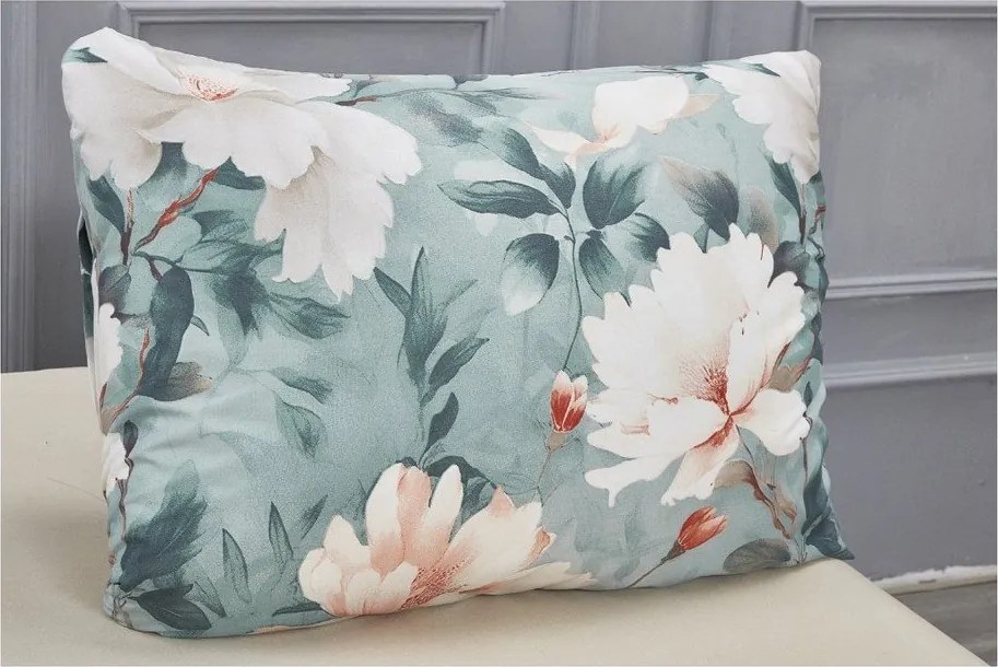 Тюркоазено единично спално бельо от микросатен 3 части 140x200 cm Selma – My House