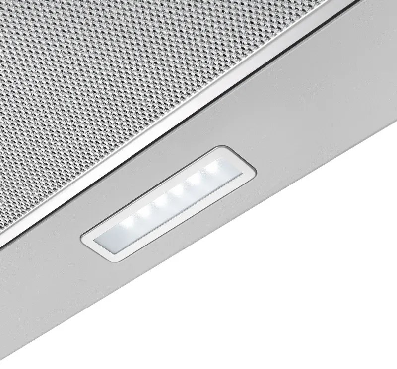 Абсорбатор Tesla DT600AX, 120W, 2 мотора, Алуминиев филтър, 350 m3/h, LED, Клас D, Инокс