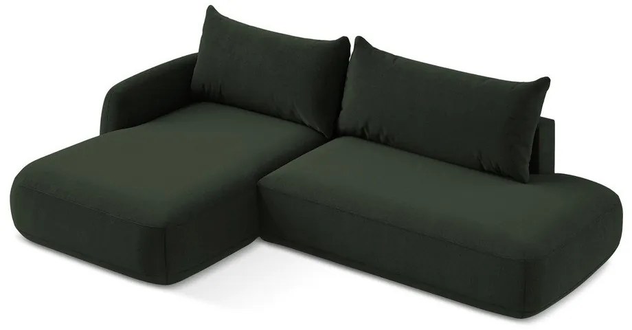 Тъмнозелен сгъваем ъглов диван (ляв ъгъл) Hale – Makamii
