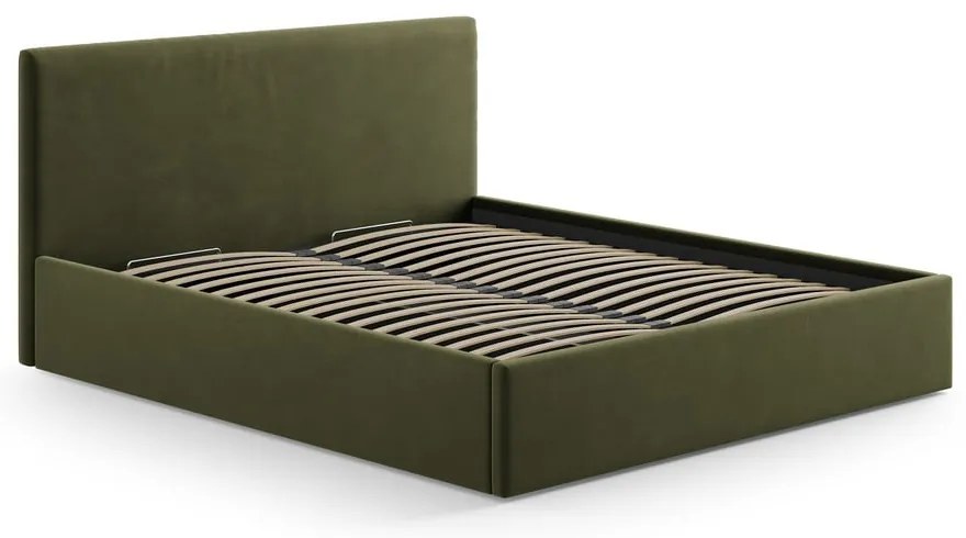 Зелена тапицирана табла за легло 210,5x100 cm Remo – Micadoni