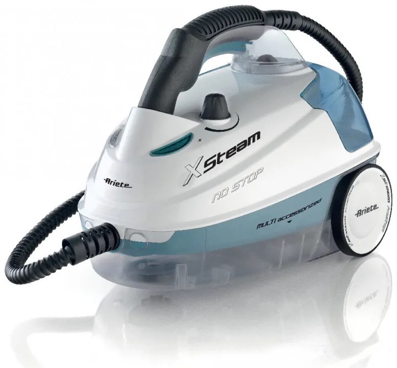 Парочистачка Ariete XSTEAM 4147/02, 1500W, 4 bar, 0.6 л, Дезинфекция, Без следи от влага, Регулируема пара, Бял/син