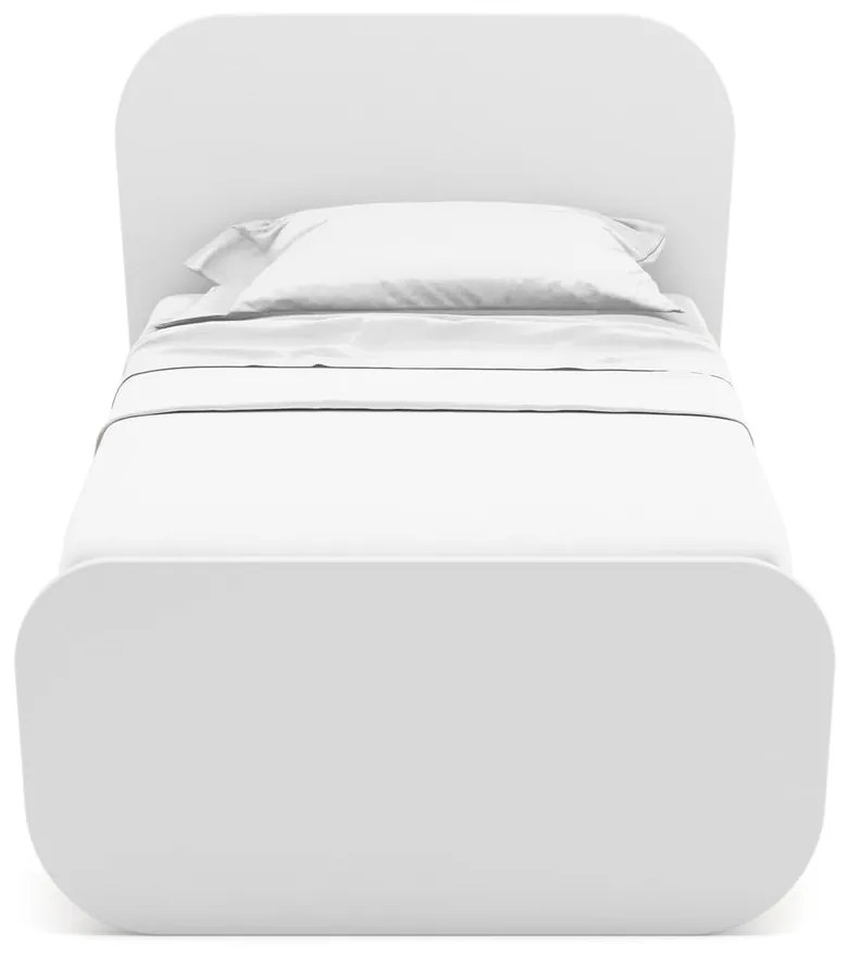 Бяло детско легло 90x190 cm от декор от бор с включена подматрачна рамка Esteban – Marckeric