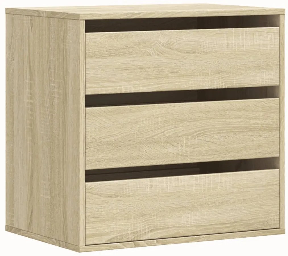 852845 vidaXL Ъглов скрин с чекмеджета дъб сонома 60x41x58 см инженерно дърво