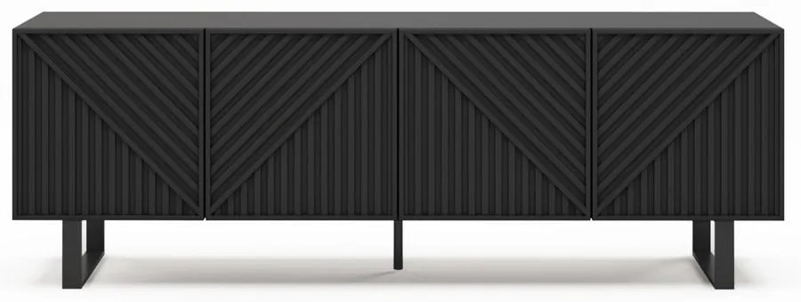 Черна маса за телевизор 161x55x35 cm Peta – Marckeric