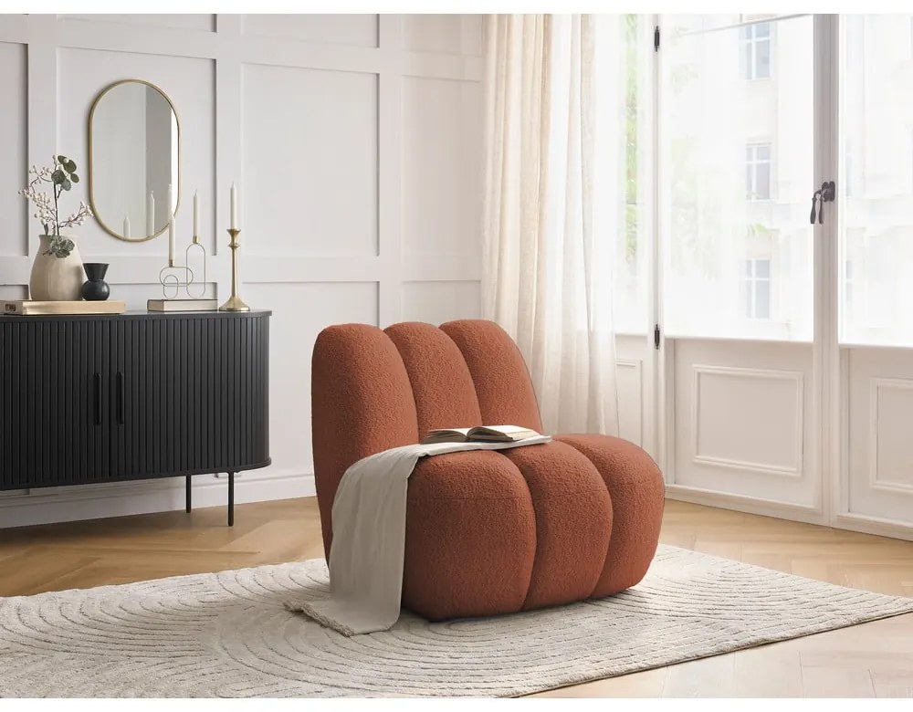 Кресло от прежда с примки от букле в тухлен цвят Janissaire – Bobochic Paris