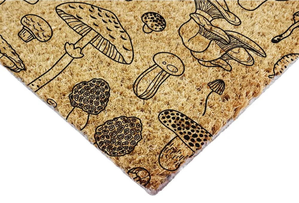 Изтривалка от кокосови влакна 60x90 cm Mushrooms – Artsy Doormats