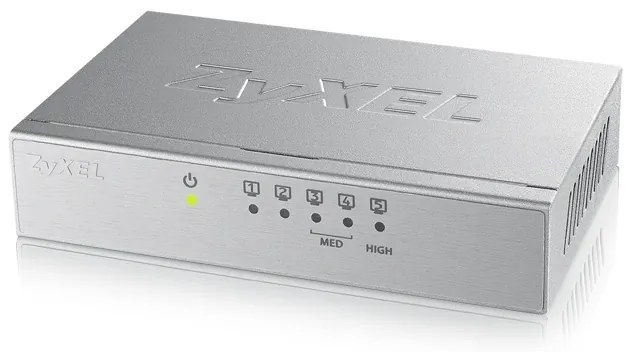 Комутатор ZyXEL GS-105B v3, 5-port 10/100/1000Mbps Gigabit Ethernet switch, desktop, metal housing