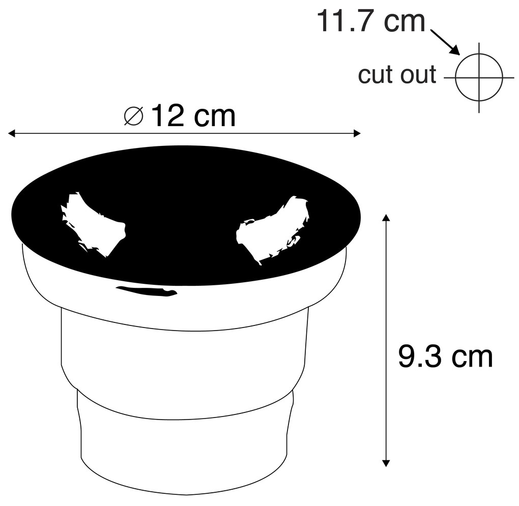 Комплект от 3 външни прожектора за земя черен с LED IP67 - Ceci 2