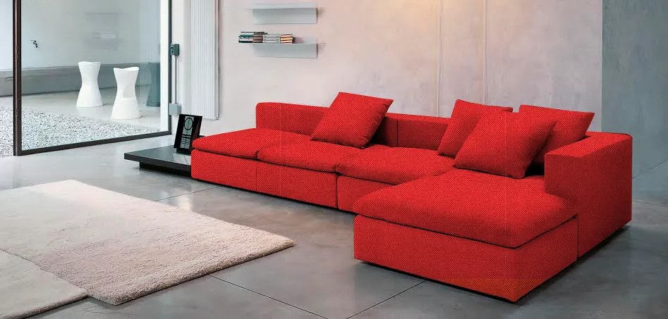 Ъгъл диван Lory-300φ 155β cm.-Red