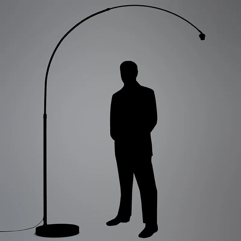 Модерна аркова лампа хром регулируема без абажур