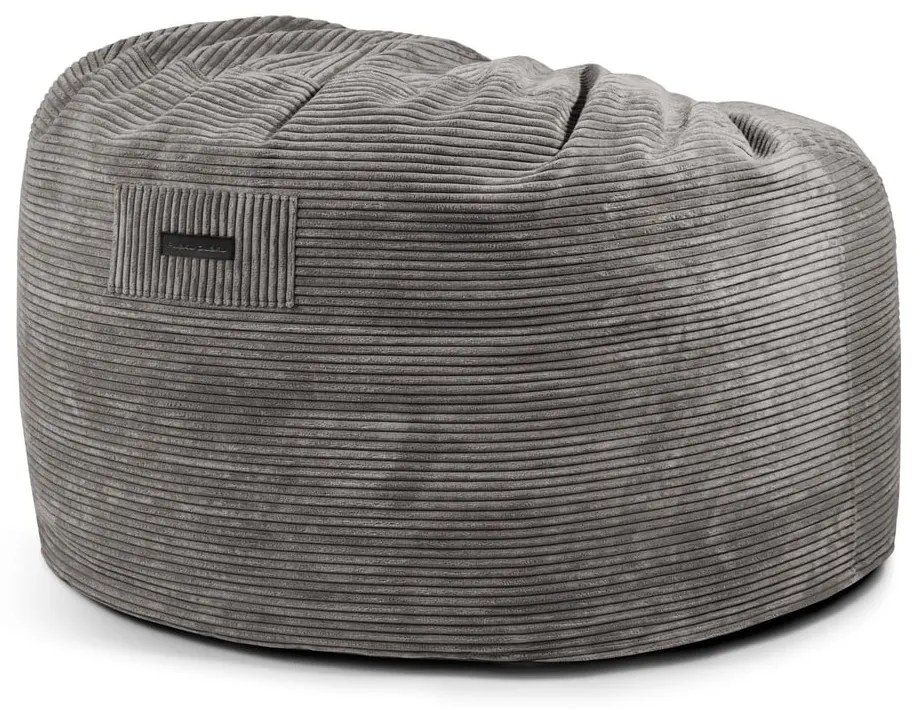 Тъмнокафяв пуф от рипсено кадифе Om 110 – SLOWDOWN