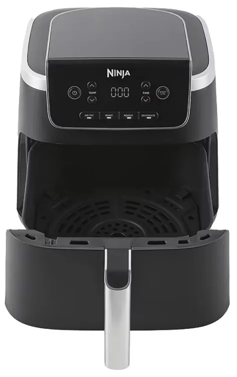 Фритюрник с горещ въздух Ninja AF140EU PRO, 1750W, 4.7 л, 40-240C, 4 програми, Таймер, AirCrisp, Незалепващо покритие, Черен