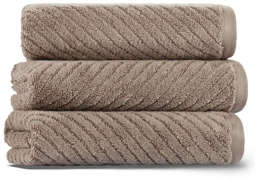 Кафява памучна кърпа 71x40 cm Chevron - Foutastic