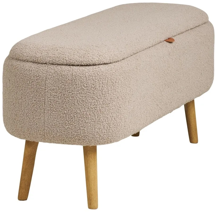 Бежова пейка от прежда с примки от букле Harlow – House Nordic