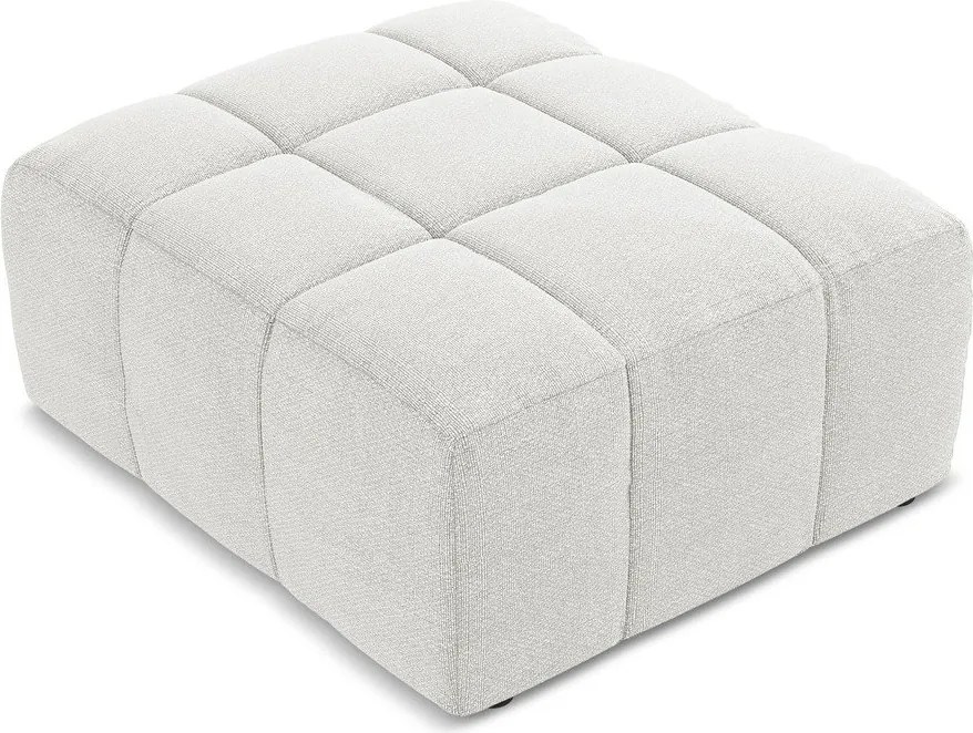 Бяла табуретка от прежда с примки от букле Aloha – Makamii