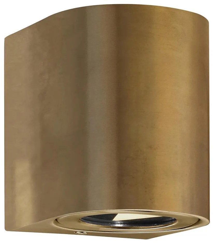 Nordlux - LED външно стенно осветително тяло CANTO 2xLED/6W/230V IP44 месинг