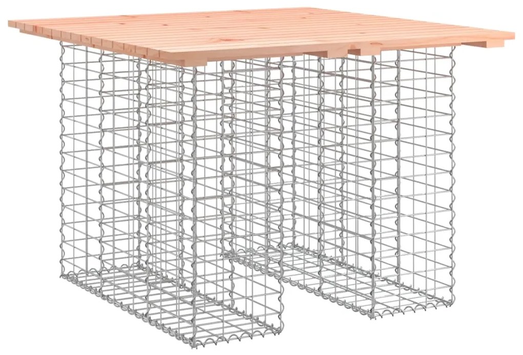 834372 vidaXL Градинска маса, дизайн от габион, 100x102x72 см, масивна дървесина, Дъглас