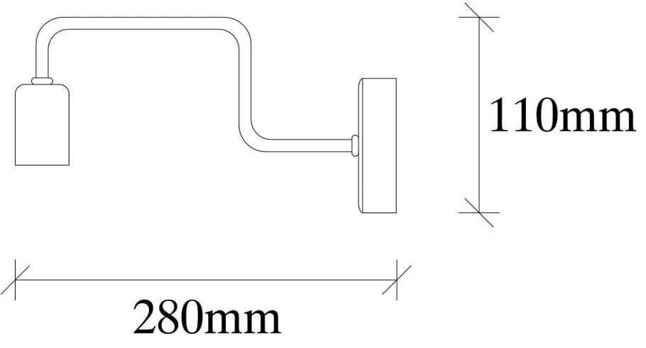 Черна метална стенна лампа Opviq lights Isidora - Opviq lights