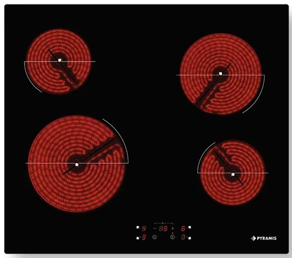 Керамичен плот Pyramis PHC61410FMB Сензорен без рамка