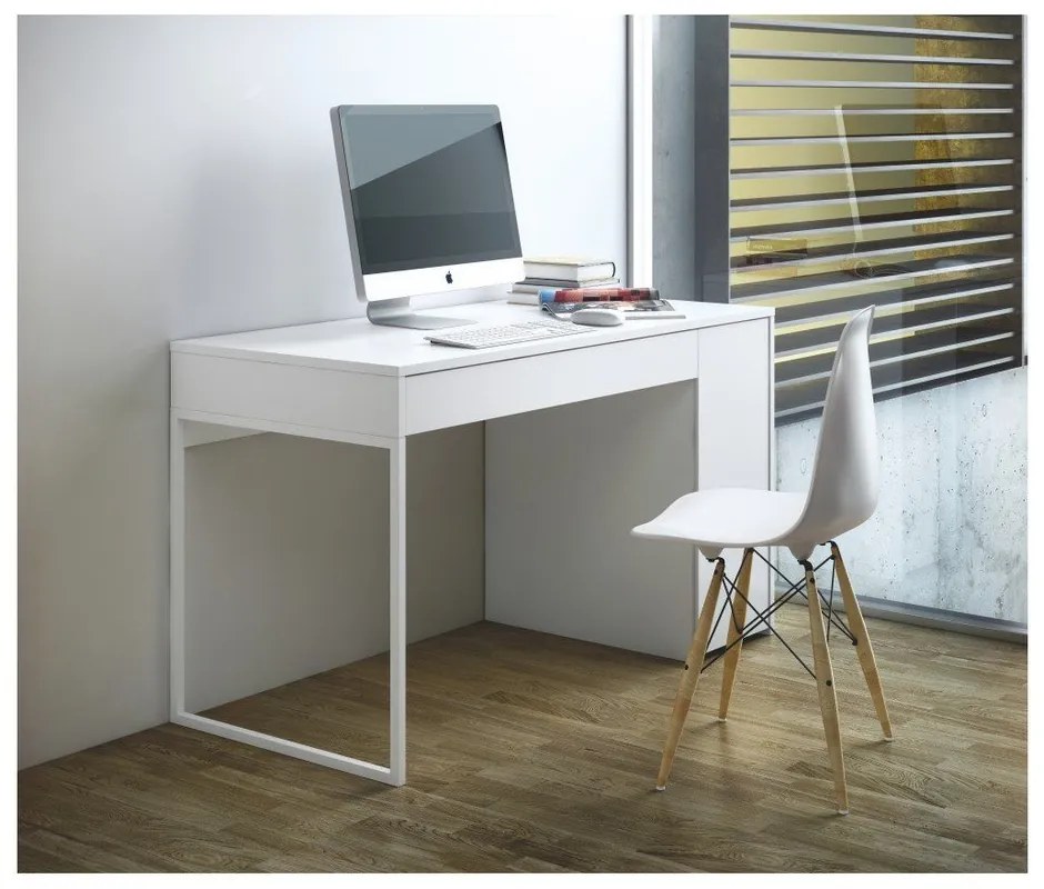 Бяла работна маса Prado - TemaHome