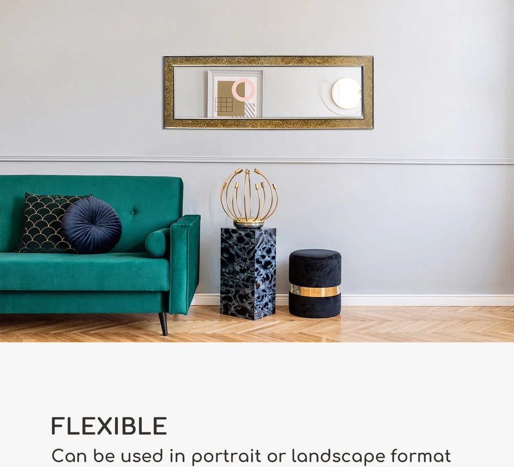 Casa Chic Огледало Norwich Правоъгълна дървена рамка 130 x 45 cm Мозаечен дизайн