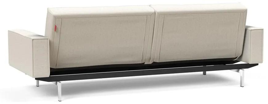 Кремав разтегателен диван с подлакътници Chrome Splitback - Innovation