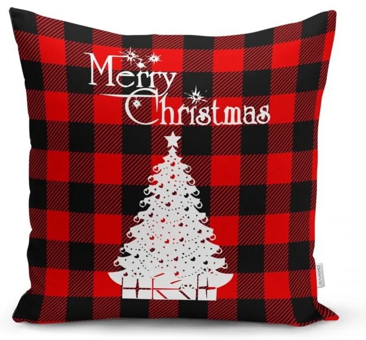 Комплект от 4 коледни калъфки за възглавници и покривка за маса Christmas Tartan - Minimalist Cushion Covers