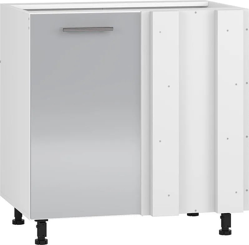 Долен ъглов шкаф за мивка Vento DKN-100/82 100(80)см Светло сив гланц