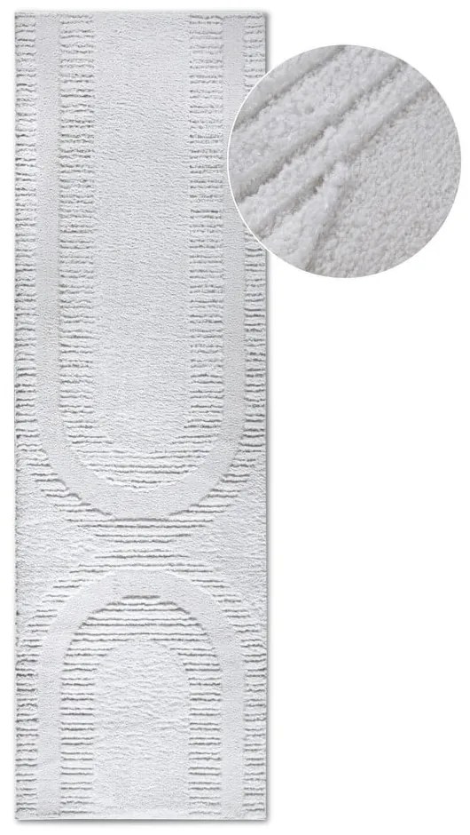 Кремава пътека 80x240 cm Bartoux Cream White – Elle Decoration