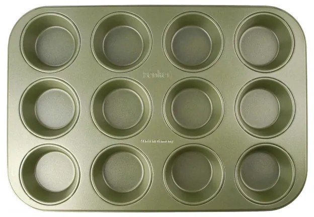 Форма за мъфини 12 бр Zenker 7456, 7 см, ILAG Maximizing Green покритие, До 180C, Зелен