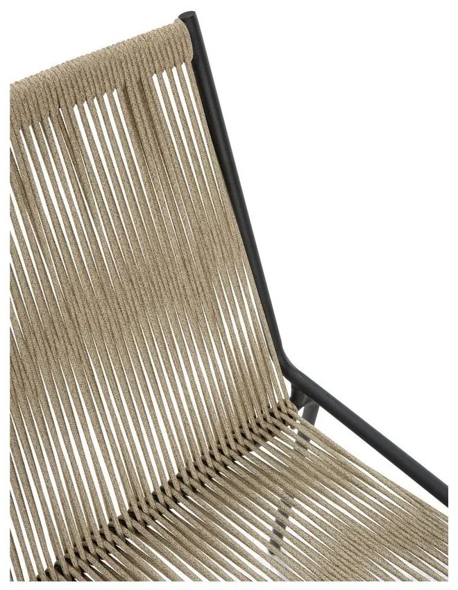 Бежови метални трапезни столове в комплект за подреждане 2 бр. Emily – Marckeric