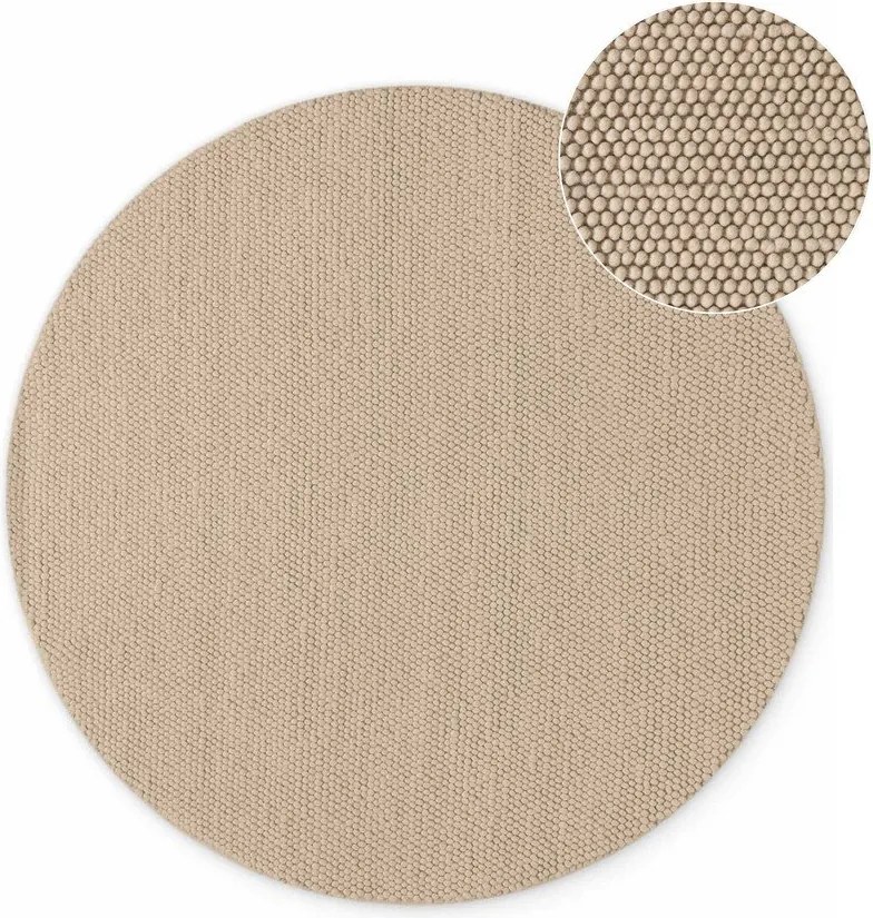 Бежов ръчно изработен вълнен кръгъл килим ø 200 cm Richmond Diana – Ted Baker