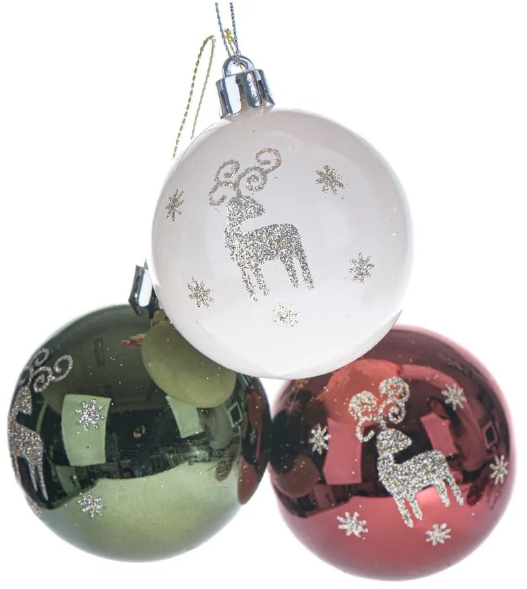 Пластмасови коледни топки в комплект 3 бр. ø 6 cm – Dakls