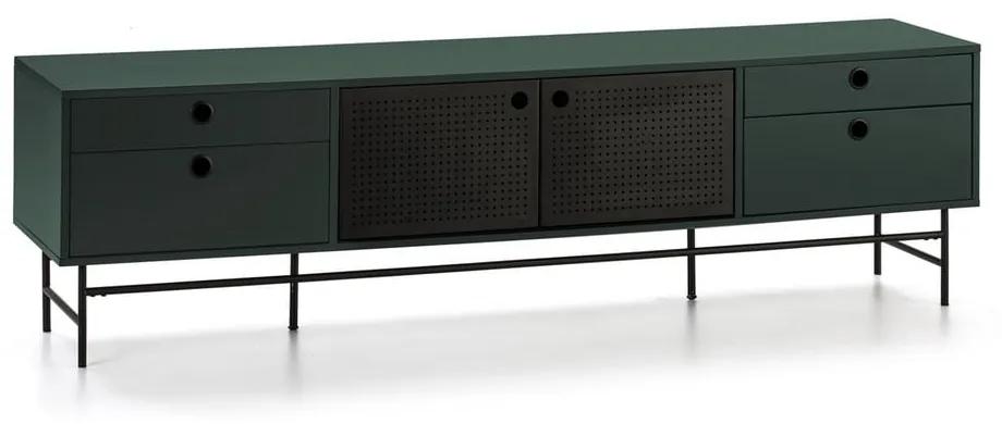 Черно-зелена маса за телевизор Punto - Teulat