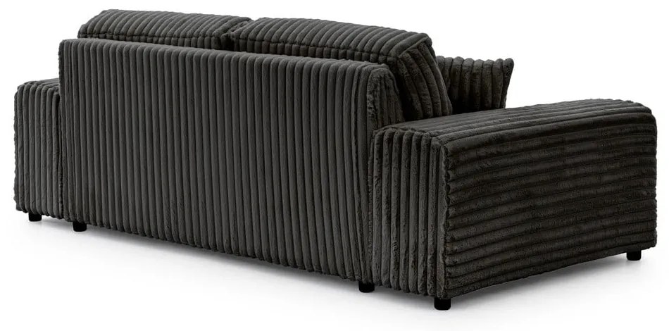 Тъмносив диван от рипсено кадифе 213 cm Justin – Ropez