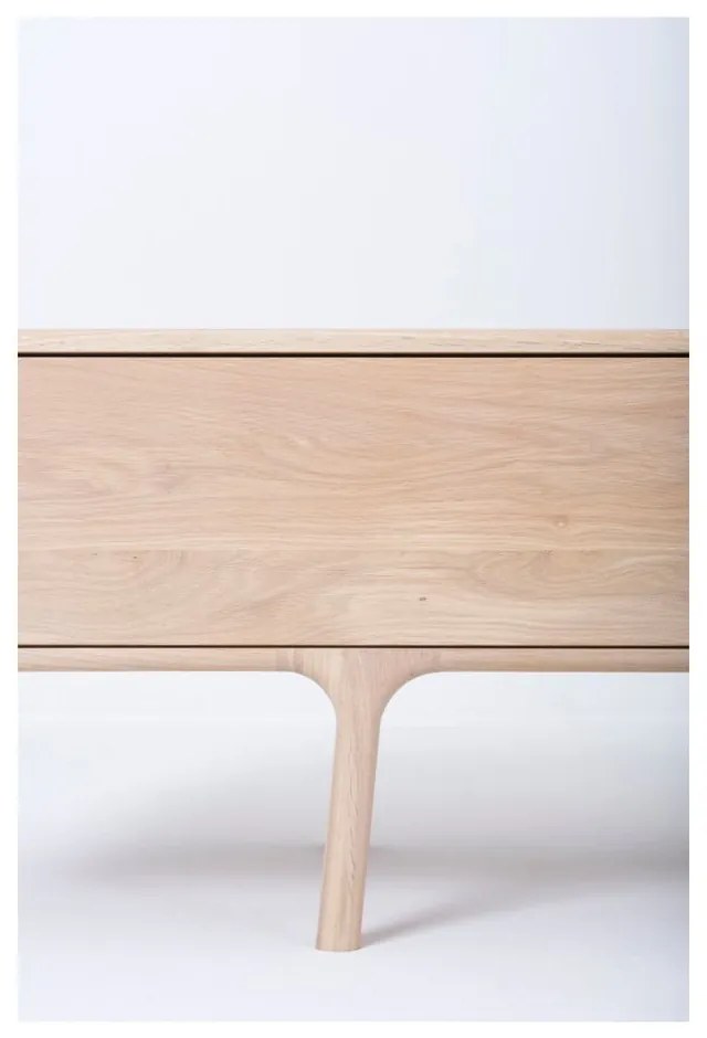 ТВ скрин от масивен дъб с 3 чекмеджета Fawn - Gazzda